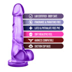 B Yours Sweet N' Hard 4 Realistic Purple 7-Inch Long Dildo