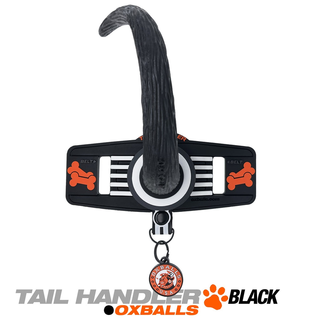 Oxballs Tail Handler Belt Strap Silicone Tail - Black