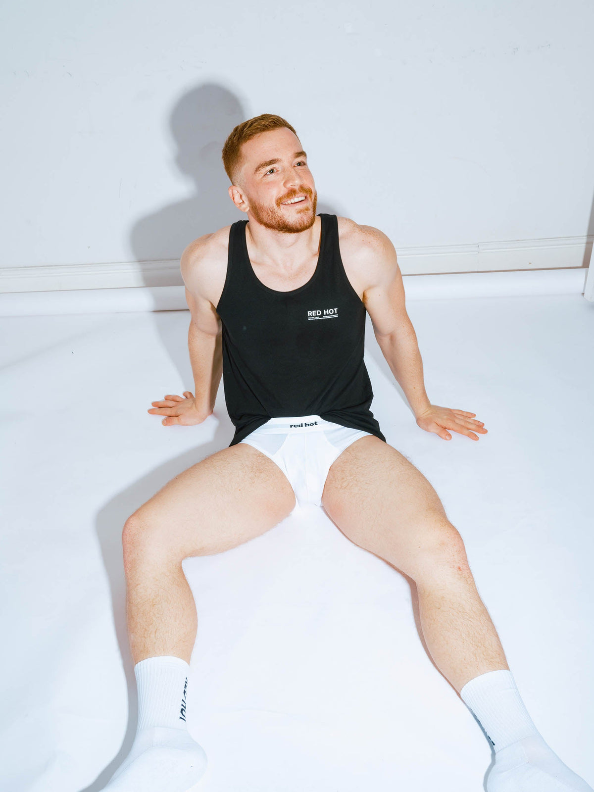 RED Hot Hip Brief Mono-Tone in White