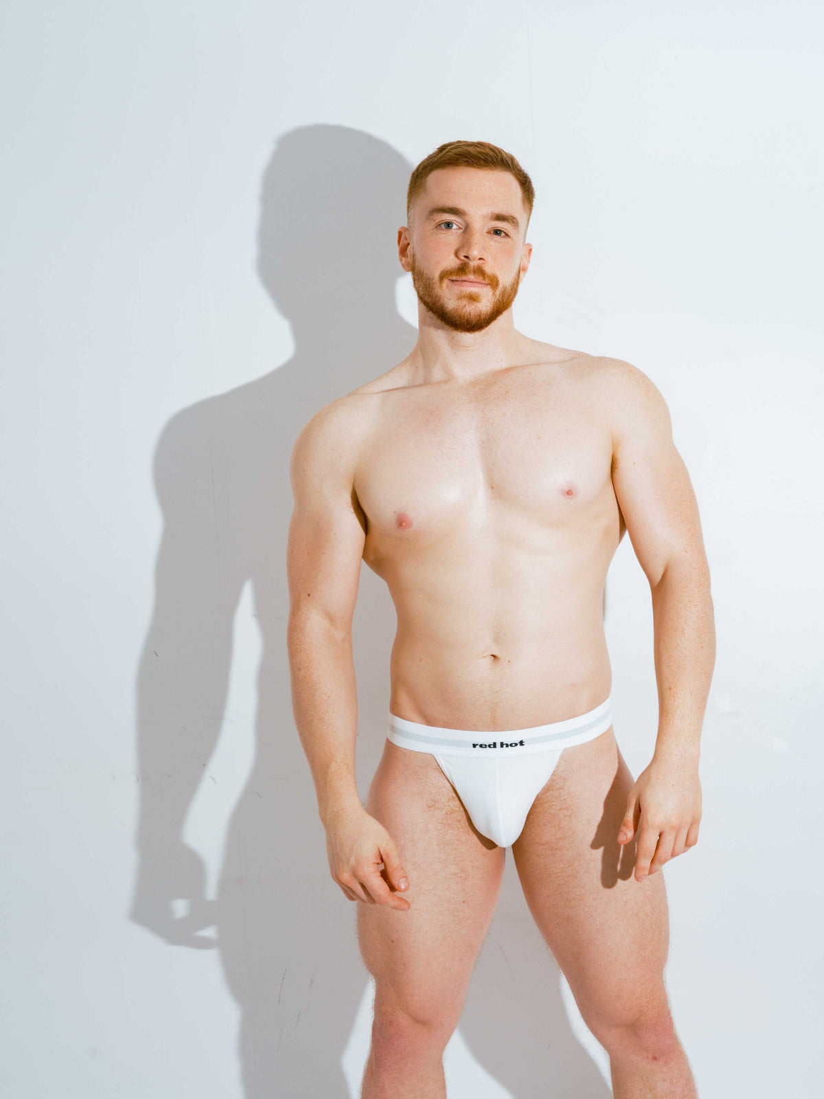 RED Hot Core Jock - White