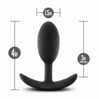 Anal Adventures Platinum Vibra Slim Black 4-Inch Anal Plug