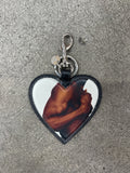 JW ANDERSON RECLINING STUD HEART KEYRING