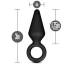 Anal Adventures Platinum Loop Black 3-Inch Anal Plug