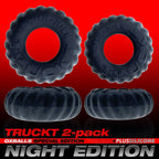 Oxballs Truckt Cock Ring (2 Pack) - Night Edition