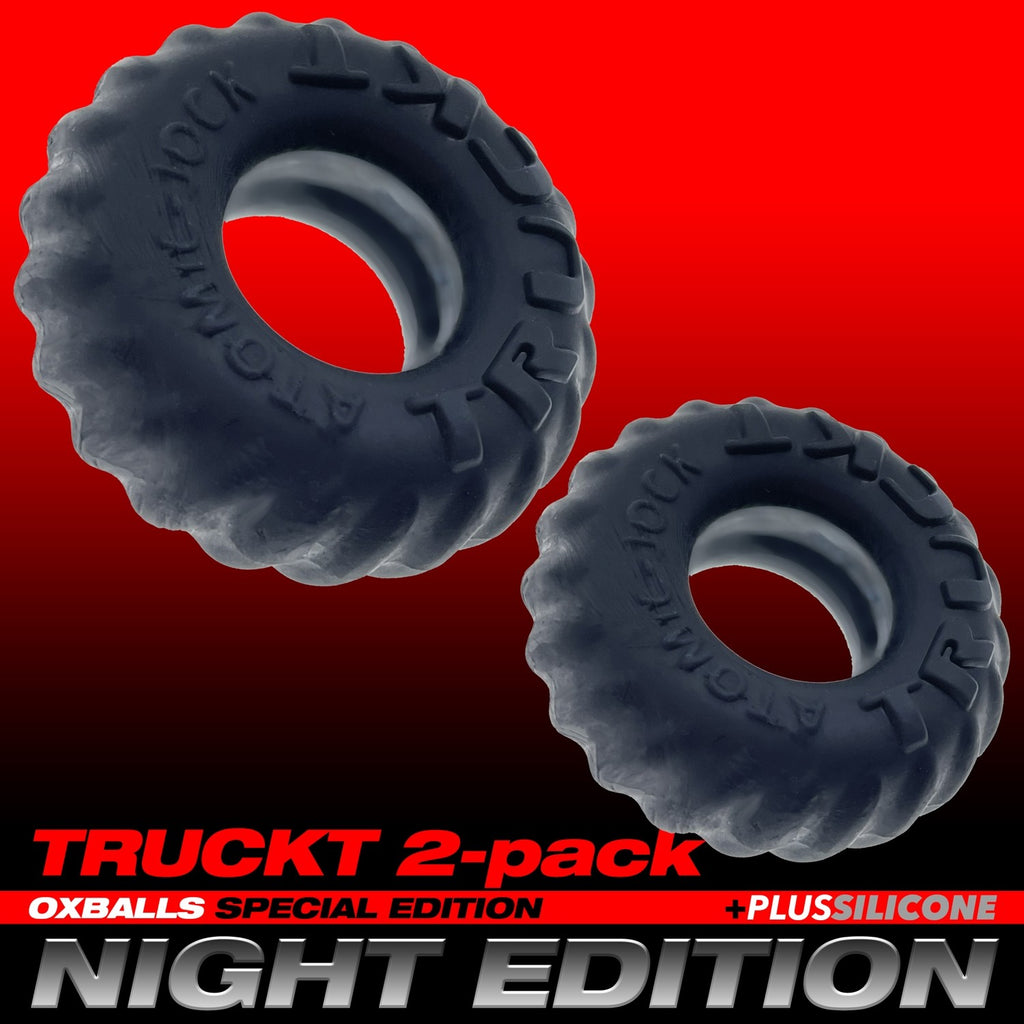 Oxballs Truckt Cock Ring (2 Pack) - Night Edition