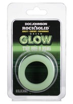 Rock Solid The Big O Glow in the Dark Silicone Cock Ring - Green/Black