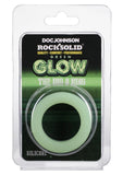 Rock Solid The Big O Glow in the Dark Silicone Cock Ring - Green/Black