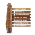 Dr. Skin Cock Vibe 4 Realistic Mocha 8-Inch Long Vibrating Dildo