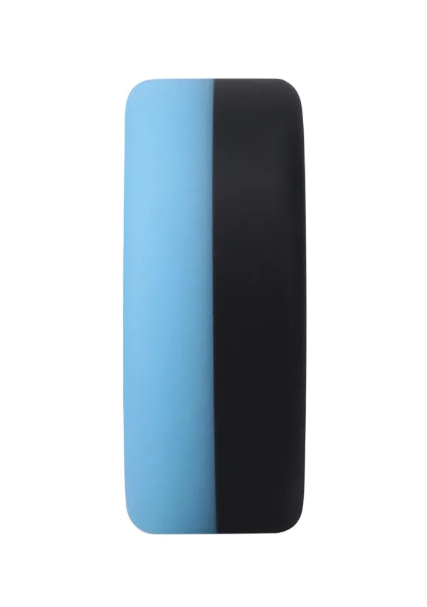 Rock Solid The Big O Glow in the Dark Silicone Cock Ring - Blue/Black