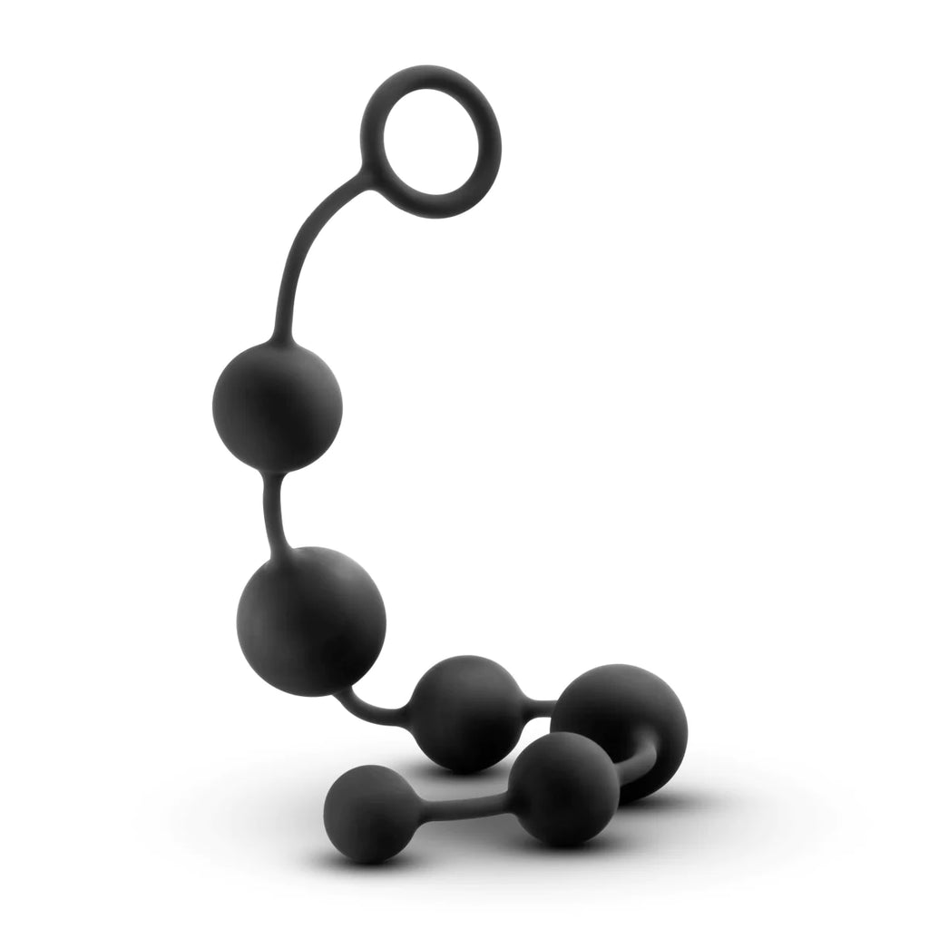 Anal Adventures Platinum Black 16-Inch Anal Beads