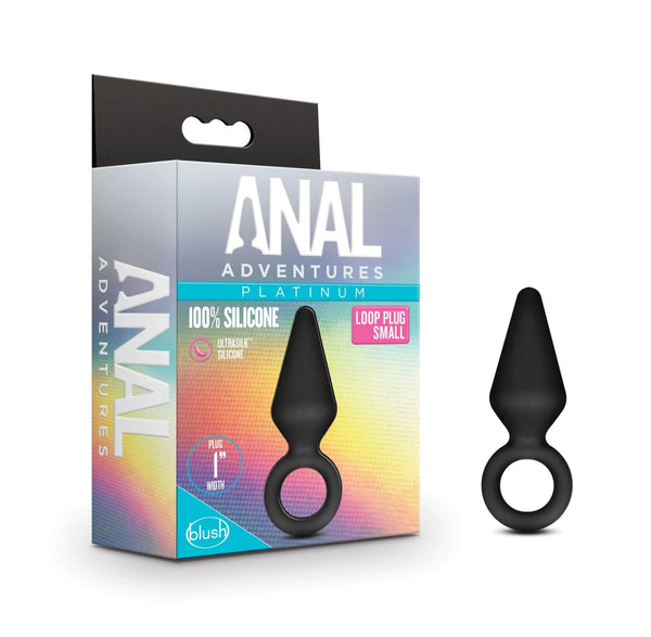 Anal Adventures Platinum Loop Black 3-Inch Anal Plug