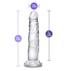 B Yours Diamond Crystal Realistic Clear 7.5-Inch Long Dildo