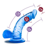 B Yours Sweet N' Hard 8 Realistic Curved Blue 6.5-Inch Long Dildo