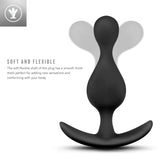 Luxe Explore Black 4.5-Inch Anal Plug With Handle