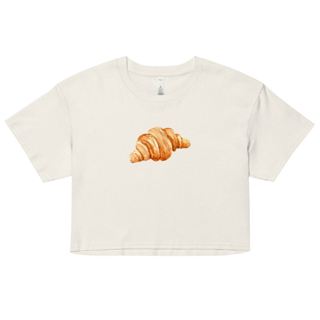 Un Croissant Watercolor Crop Top