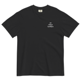 ya tebya lyublyu Embroidered T-Shirt - Black