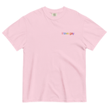 I Love Gay Embroidered T-Shirt - Blossom
