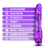 B Yours Vibe #2 Realistic Purple 9-Inch Long Vibrating Dildo