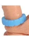 Rock Solid The Tire Silicone Glow in the Dark Cock Ring - Blue