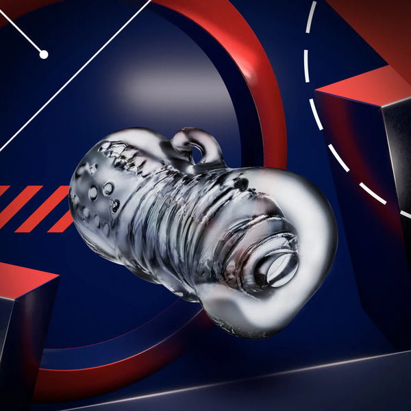 Rize Squeezy Multi-Textured Chamber Squeezable Clear Stroker