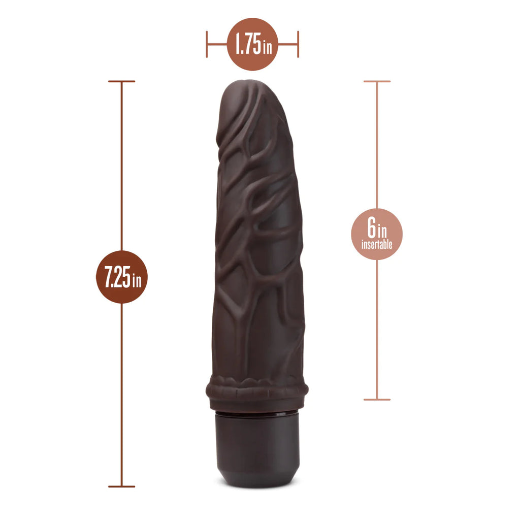 Dr. Skin Silicone Dr. Robert Brown 7.25-Inch Long Vibrating Dildo