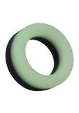 Rock Solid The Big O Glow in the Dark Silicone Cock Ring - Green/Black