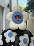 WALTER VAN BEIRENDONCK FLOWER BALACLAVA OFF-WHITE