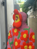 WALTER VAN BEIRENDONCK FLOWER BALACLAVA ORANGE