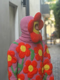 WALTER VAN BEIRENDONCK FLOWER BALACLAVA ORANGE