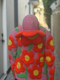 WALTER VAN BEIRENDONCK FLOWER BALACLAVA ORANGE