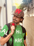 WALTER VAN BEIRENDONCK FLOWER CAP BROWN CHECK