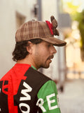 WALTER VAN BEIRENDONCK FLOWER CAP BROWN CHECK