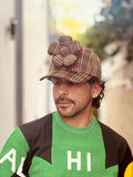 WALTER VAN BEIRENDONCK FLOWER CAP BROWN CHECK