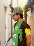 WALTER VAN BEIRENDONCK FLOWER CAP FERN GREEN CHECK