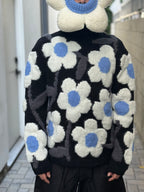 WALTER VAN BEIRENDONCK FLOWER POWER KNIT BLACK