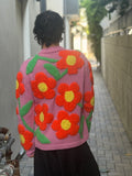 WALTER VAN BEIRENDONCK FLOWER POWER KNIT LIGHT ROSE