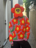 WALTER VAN BEIRENDONCK FLOWER POWER KNIT LIGHT ROSE