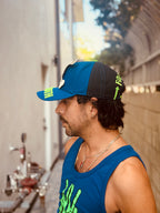 WALTER VAN BEIRENDONCK FRY CAP MAZZARINE BLUE