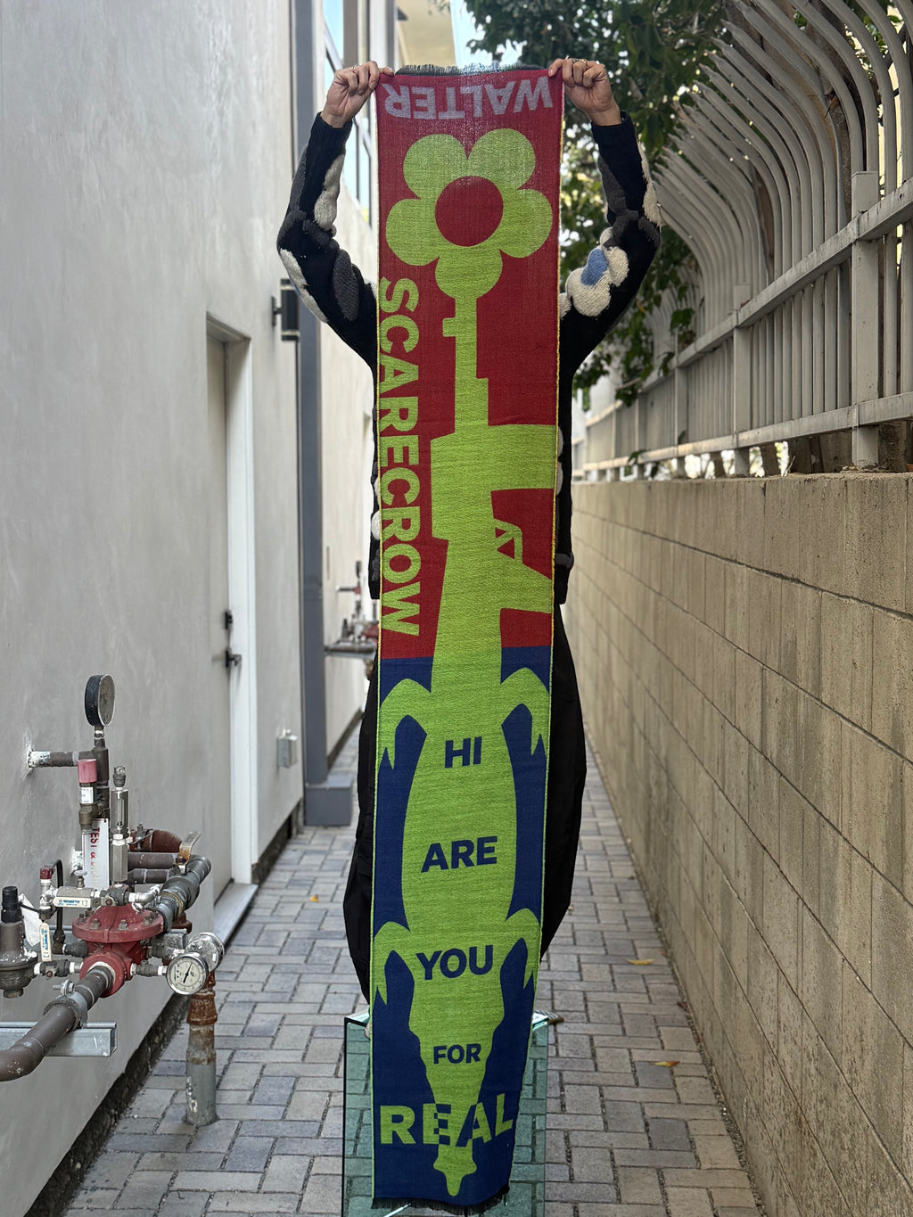 WALTER VAN BEIRENDONCK SCARECROW SCARF YELLOW