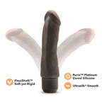 Dr. Skin Silicone Brown 7.75-Inch Long Vibrating Dildo