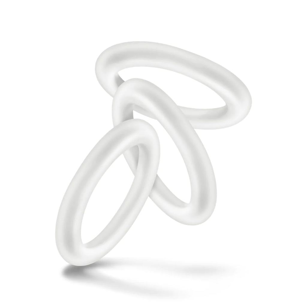 Performance VS2: Glow In The Dark White Small Penis Rings 3-Pack