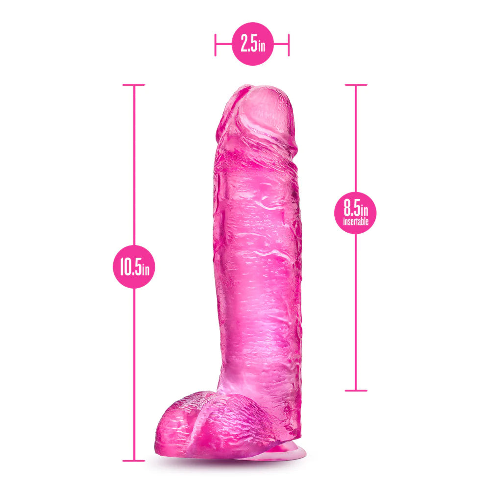 B Yours Plus Big N’ Bulky Pink 10.5-Inch Long Dildo