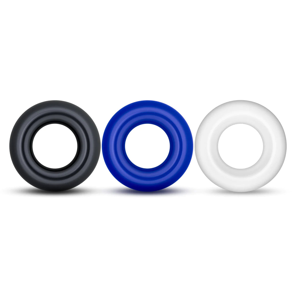 Stay Hard Assorted Colors Donut Penis Rings 3-Pack