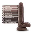 Dr. Skin Silicone Dr. Daniel Realistic Chocolate 6.5-Inch Long Dildo