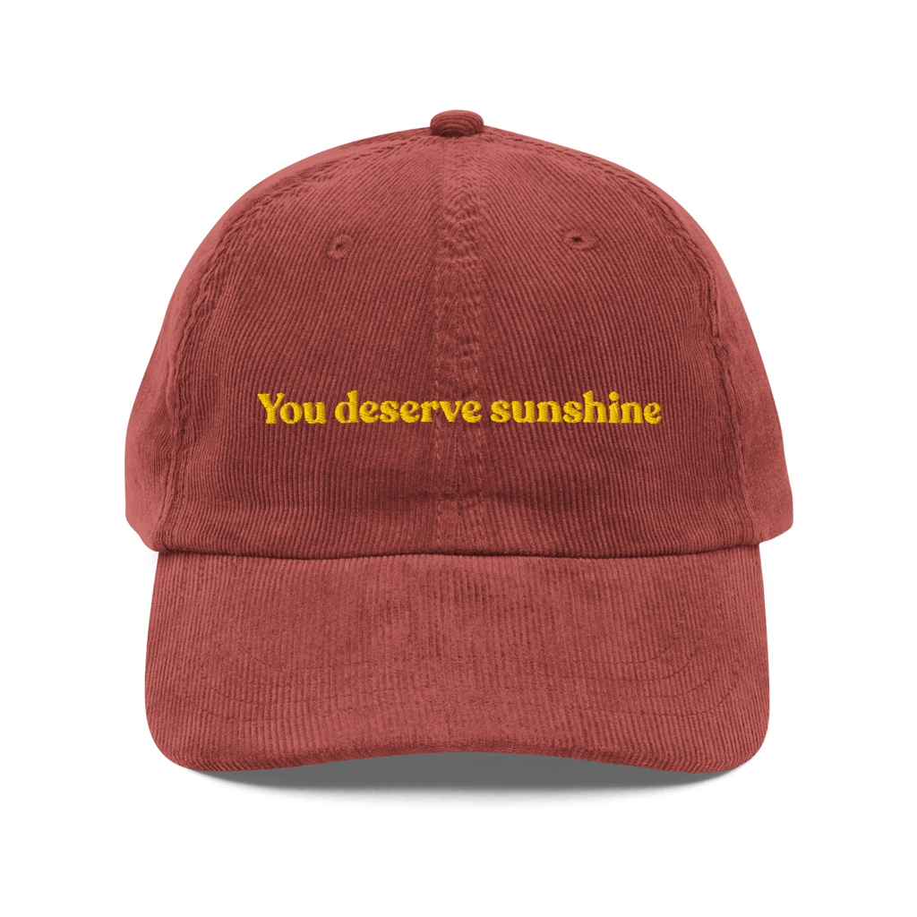 You Deserve Sunshine Embroidered Hat