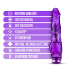 B Yours Vibe #4 Realistic Purple 8-Inch Long Vibrating Dildo