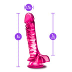 B Yours Basic 8 Realistic Pink 9-Inch Long Dildo