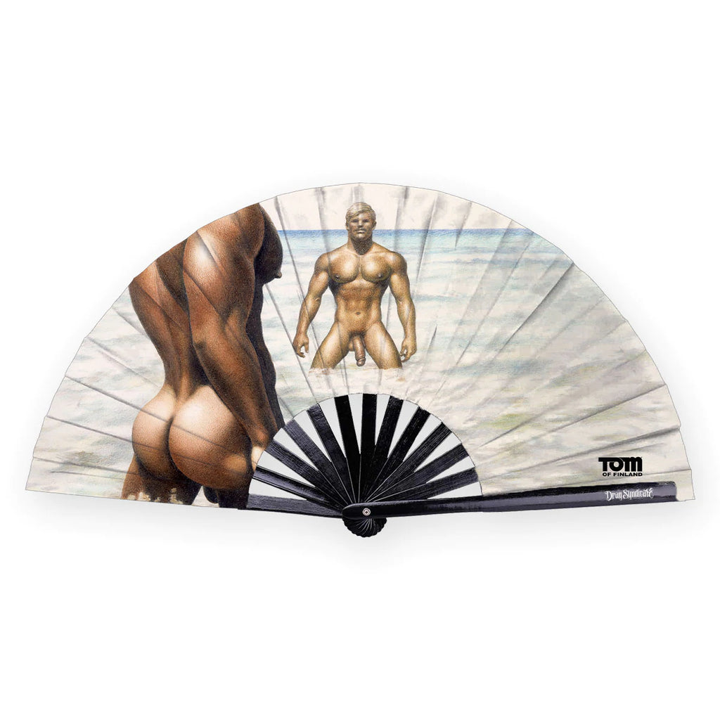 TOM OF FINLAND SKINNY DIPPING FAN BY THE DRAG SYNDICATE