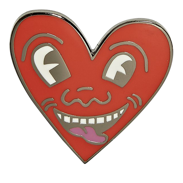 KEITH HARING HEART PIN