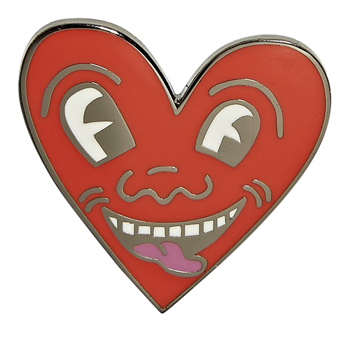 KEITH HARING HEART PIN